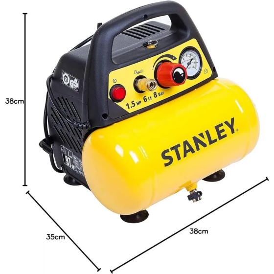 Мощный воздушный компрессор безмасляный STANLEY DN200/8/6 : 1.1 кВт, 6 л, 180 л/мин Киев