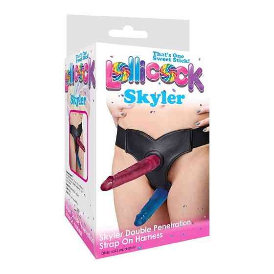 Трусы для страпона с двумя отверстиями Double Strap-on Skyler, черные, O/S Sex Aura Киев