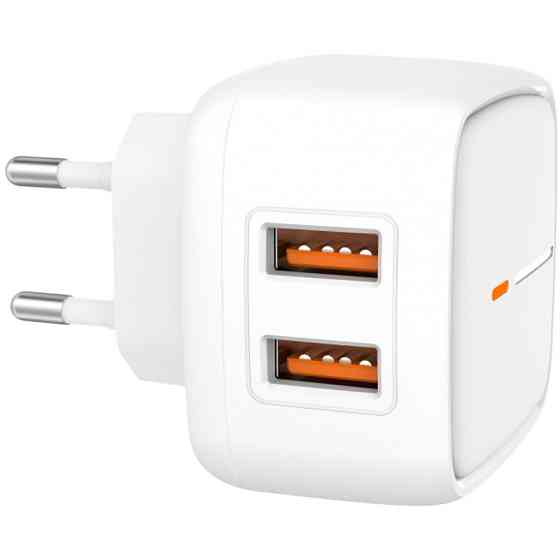 Мережевий зарядний пристрій XO L61 2USB 12W + кабель Lightning White Рівне