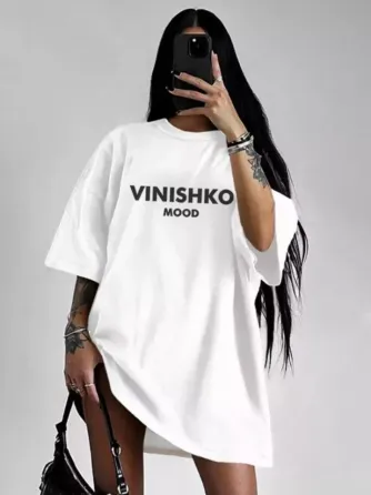 Футболка женская с принтом  42 Белая 2664082061 Днепр