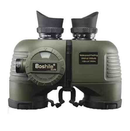 Бинокль Boshile 7х50 круг с дальномерной сеткой и компасом (Зеленый) Винница