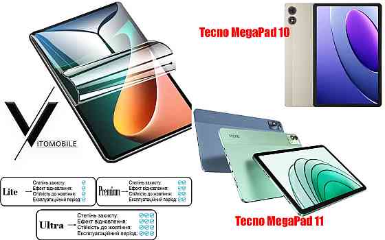 Полиуретановая пленка HyperClear Guard для Tecno Megapad 10, Megapad 11 Киев