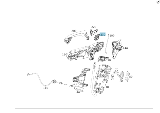 Mercedes-Benz  A0997602700 Накладка зовнішньої ручки лівих дверей C-Class W205 GLC X253 E-class W213 E-class Coupe C238 CLS C257 GLE Coupe C292 AMG GT Одеса
