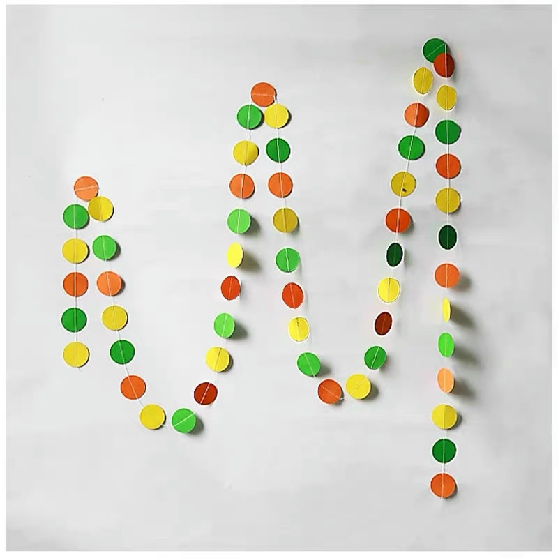 Гірлянда кружечки на нитці для декору 4 м на 6 см різнобарвний Київ - фото 6