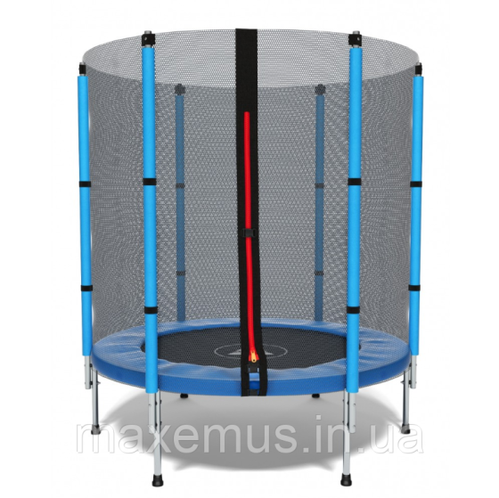 Батут детский с защитной сеткой диаметром 140 см спортивный маленький батут для дома синий Мостиська