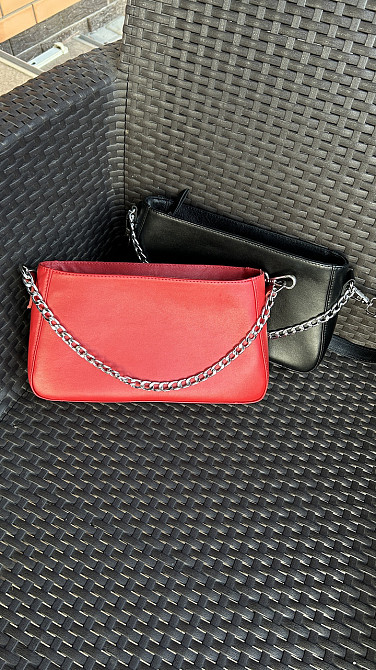 Женская кожаная сумочка, Стильная сумка из натуральной кожи, Маленькая красная сумка на плечеMasterSem Киев - изображение 4