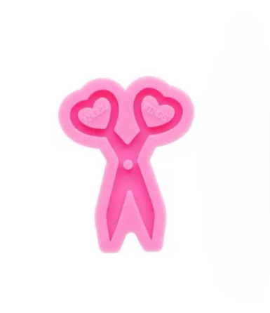 Силиконовый молд Ножницы 57 на 43 мм розовый Киев