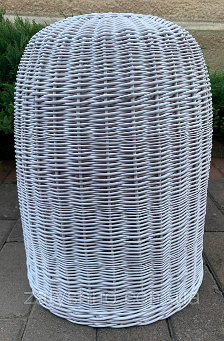 Люстра із лози плетена, біла Київ - фото 3