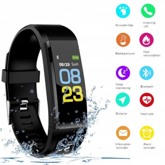 Фитнес-браслет Smart Band H5/B05 0,96″ OLED, пульс, давление, шагомер, сон, Bluetooth 4.0, IP68, черный Киев