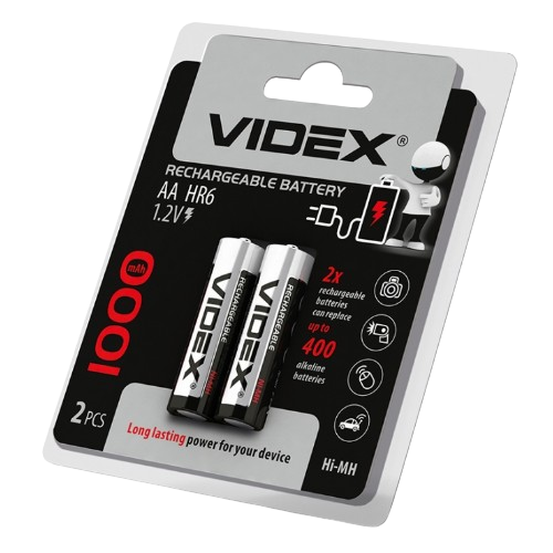 Акумулятор AA/HR06 1000 mAh (бл-2шт) Videx Житомир