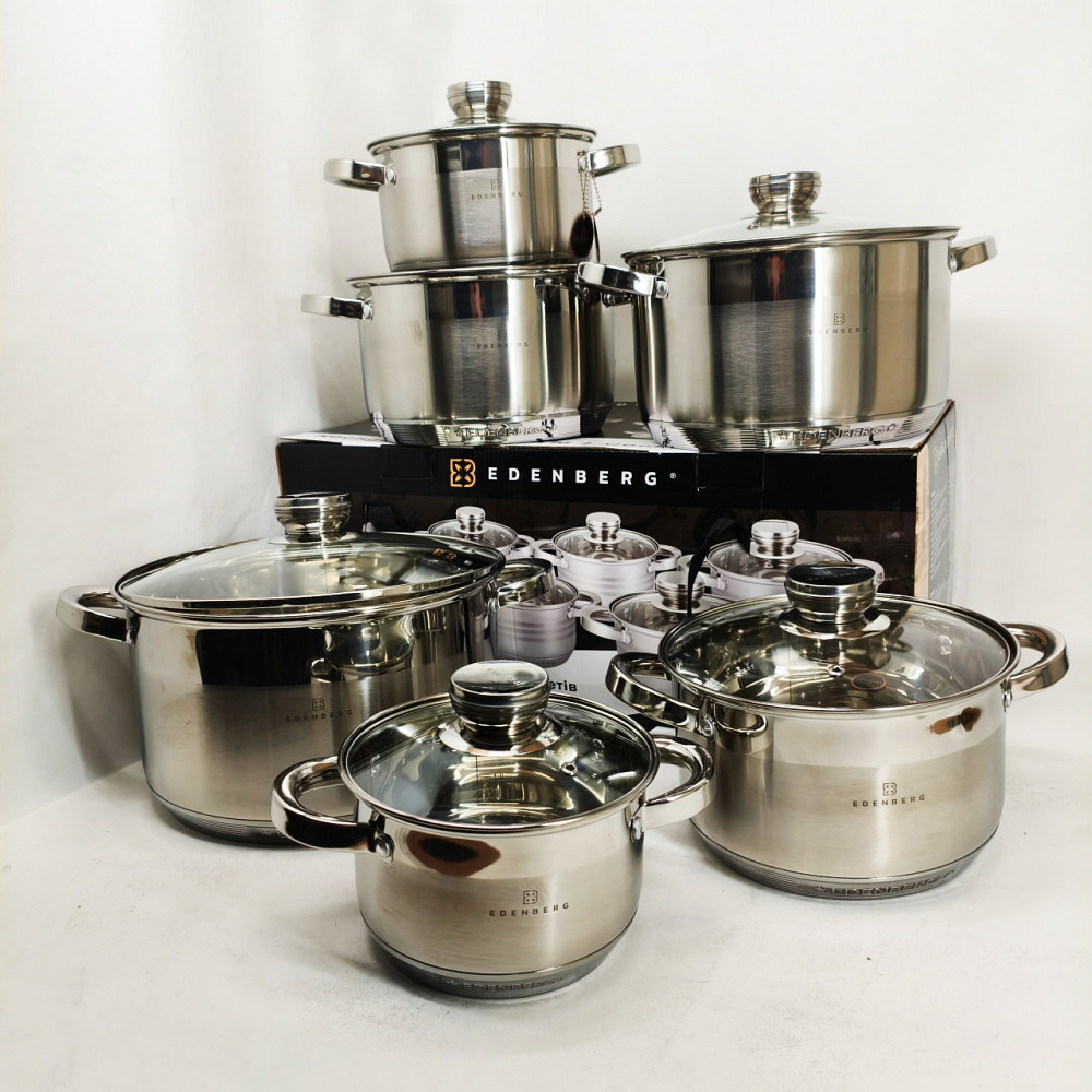 Модные наборы посуды, Набор кастрюль-сотейников, Набор посуды для электрических плит AG-70 Львов - изображение 4