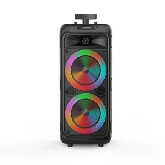 Портативна Bluetooth колонка ZQS-8211 з колесами та ручкою, LED, FM, USB, TF, TWS, бездротовим мікрофоном Одеса