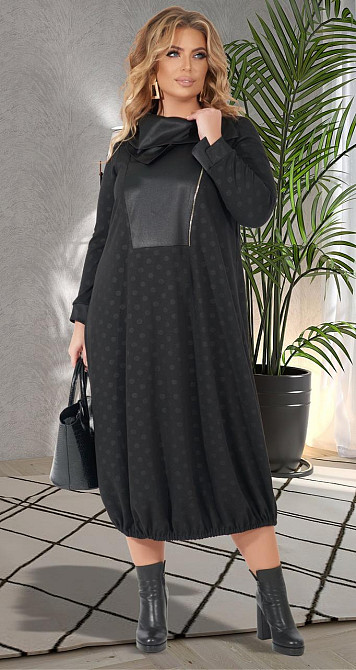 Стильне чорне плаття великого розміру (52) Київ - фото 2