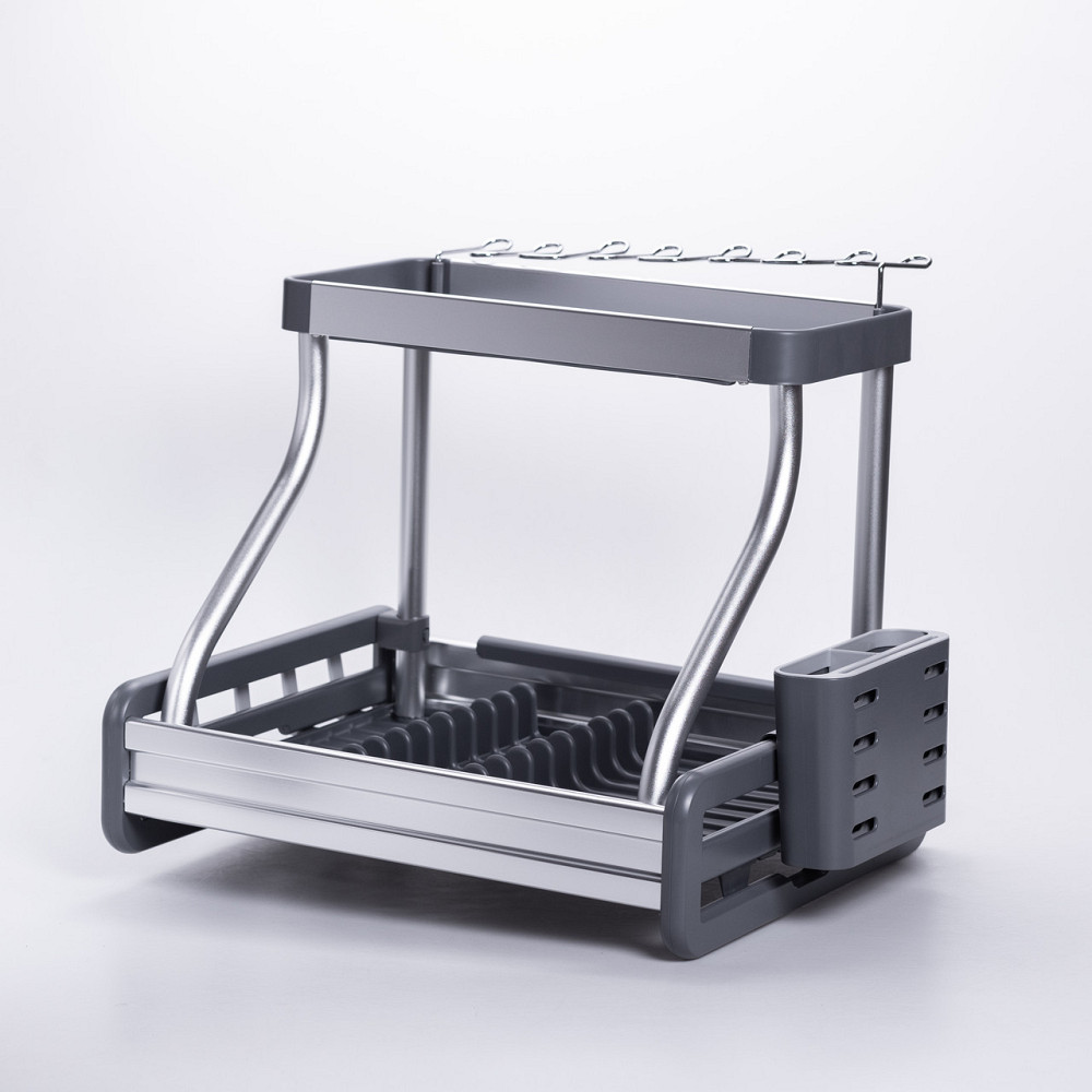 Yiwu Сушарка для посуду двоярусна з піддоном HP-46-7 Коломыя - изображение 1