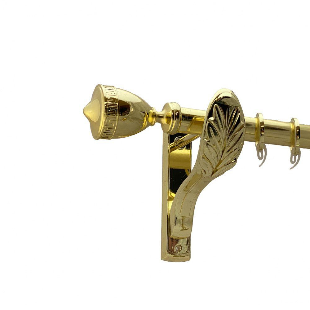 Карниз Orvit Афіна металевий однорядний ретро гладка труба кільце фасонне металеве  Золото 25 мм 300 см (00-00009802) Львів - фото 1