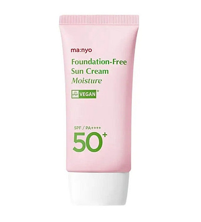 Сонцезахисний тонувальний крем для обличчя Foundation-Free Sun Cream Moisture SPF/PA++++ 50+ Manyo 50 мл Вінниця - фото 1