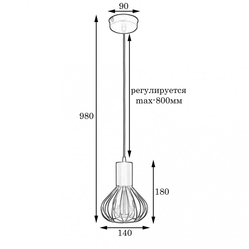 Лофт люстра світильник підвісний Е27 Lotus NL 1415 WH Київ - фото 2