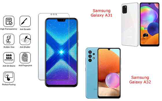 Защитное стекло NeoGlass для Samsung Galaxy A31, Galaxy A32 – ультрапрозрачное и устойчивое Киев