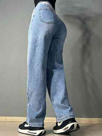 Джинси жіночі Vanver 258 MOM skater jeans талія на резинці банани блакитні, блакитний, 30, 30, 82 см, 108 см Київ