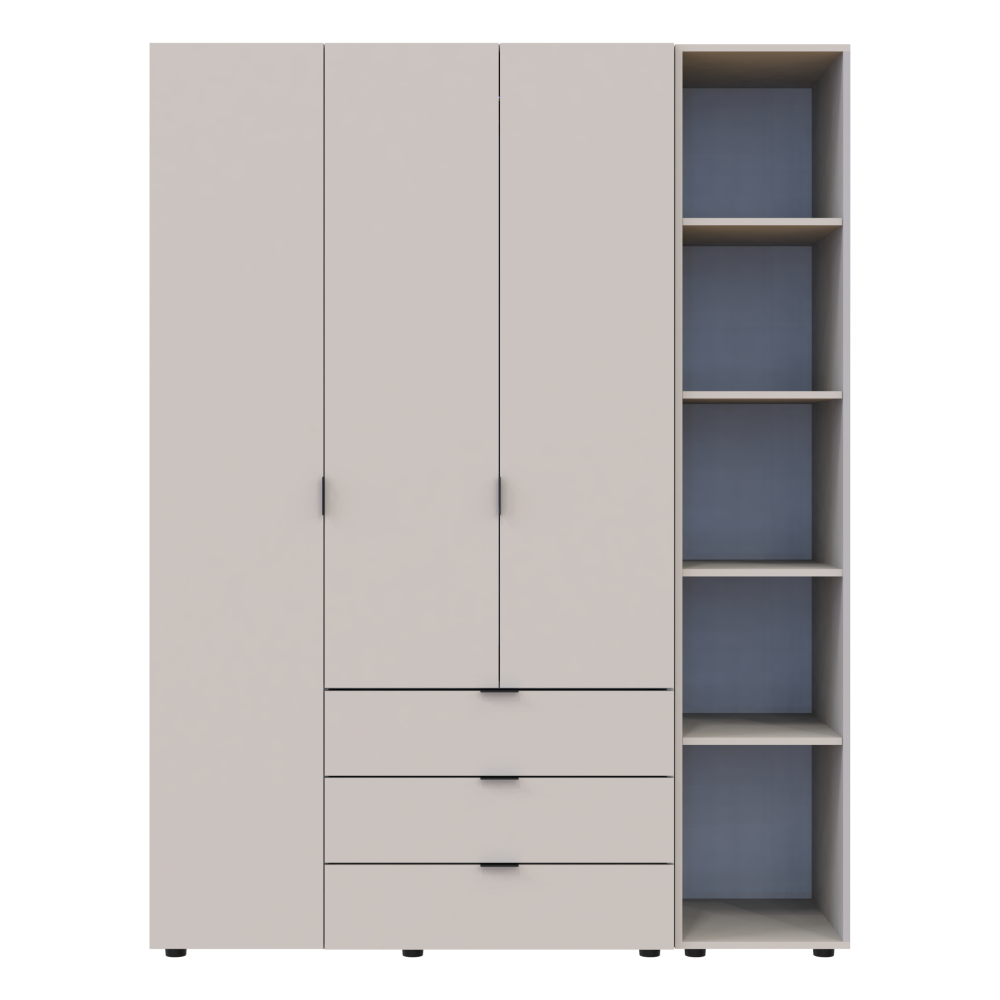 Комплект шкафов для одежды Doros Гелар (2 шт.) 154,4х49,5х203,4 см Кашемир (DRS-011256) Львов - изображение 1