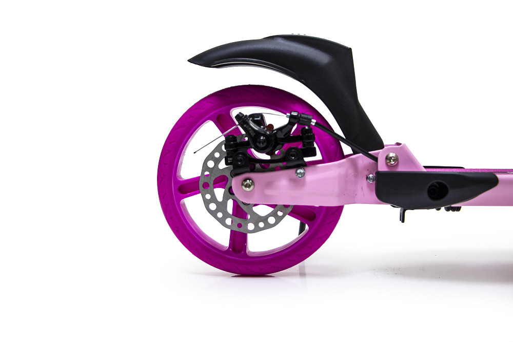 Детский самокат Scale Sports SS-04 + звоночек + ремень + подстаканник. Дисковый тормоз. Розовый Одесса - изображение 5