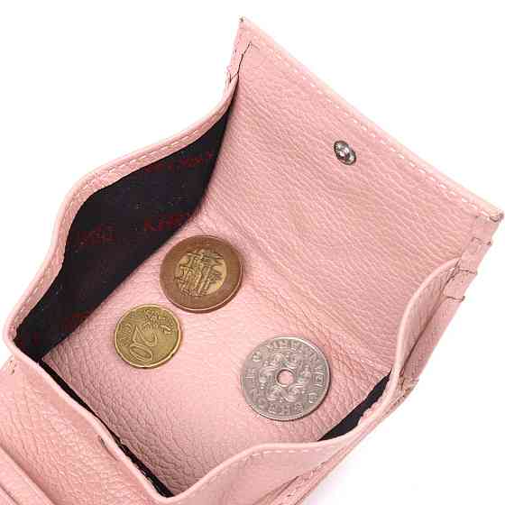 Компактний жіночий шкіряний гаманець з монетницею KARYA 21375 Пудровий Київ