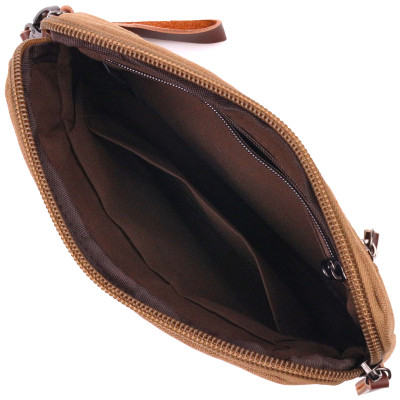 Сумка Vintage Мужская из текстиля Коричневая (21260) Винница - изображение 10