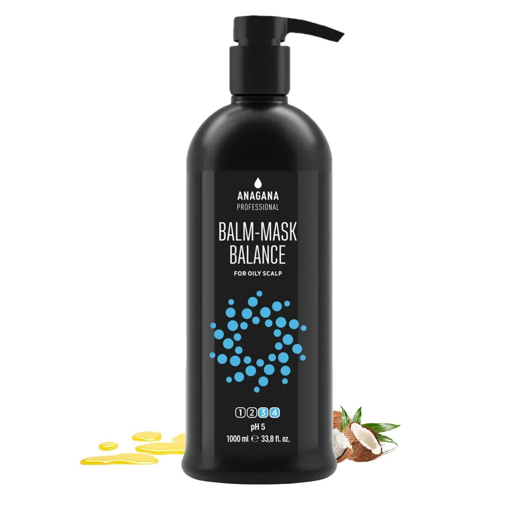 Бальзам-Маска Баланс для жирної шкіри голови ANAGANA 1000 мл Київ - фото 4