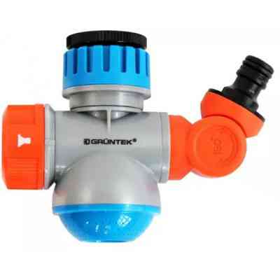 Коннектор для шланга Gruntek многофункциональный с шарнирным штуцером 1/2 " и 3/4" (296222240) Винница