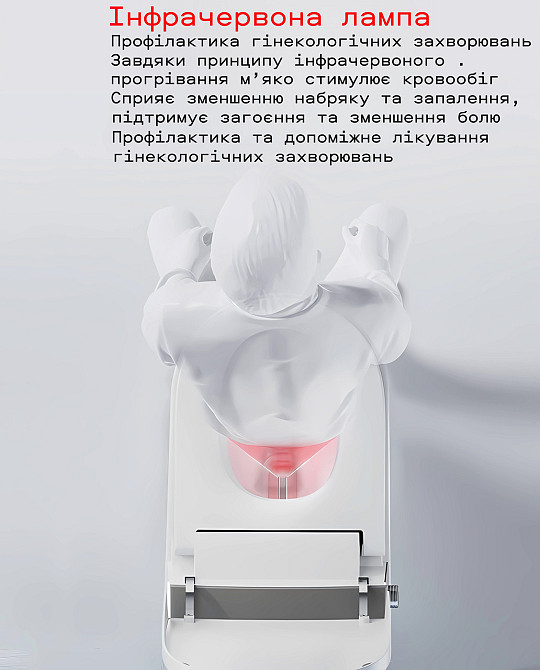 Смарт-унитаз Homony H831C (Top version) P-trap 680×425×480 белый с чёрной вставкой (911106641) Киев - изображение 4