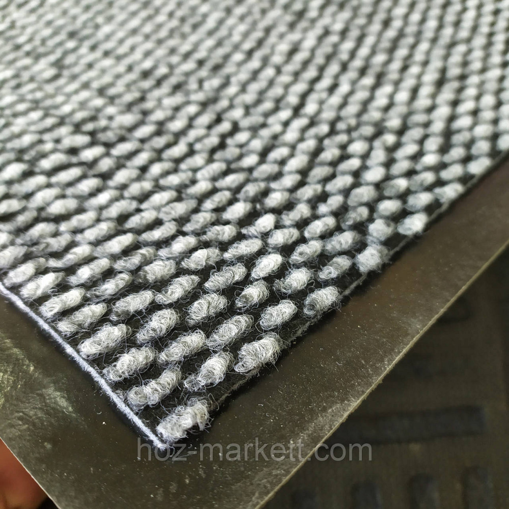 Коврик 120 х 80 см влаговпитывающий с ворсом в прихожую серый Харьков - изображение 1