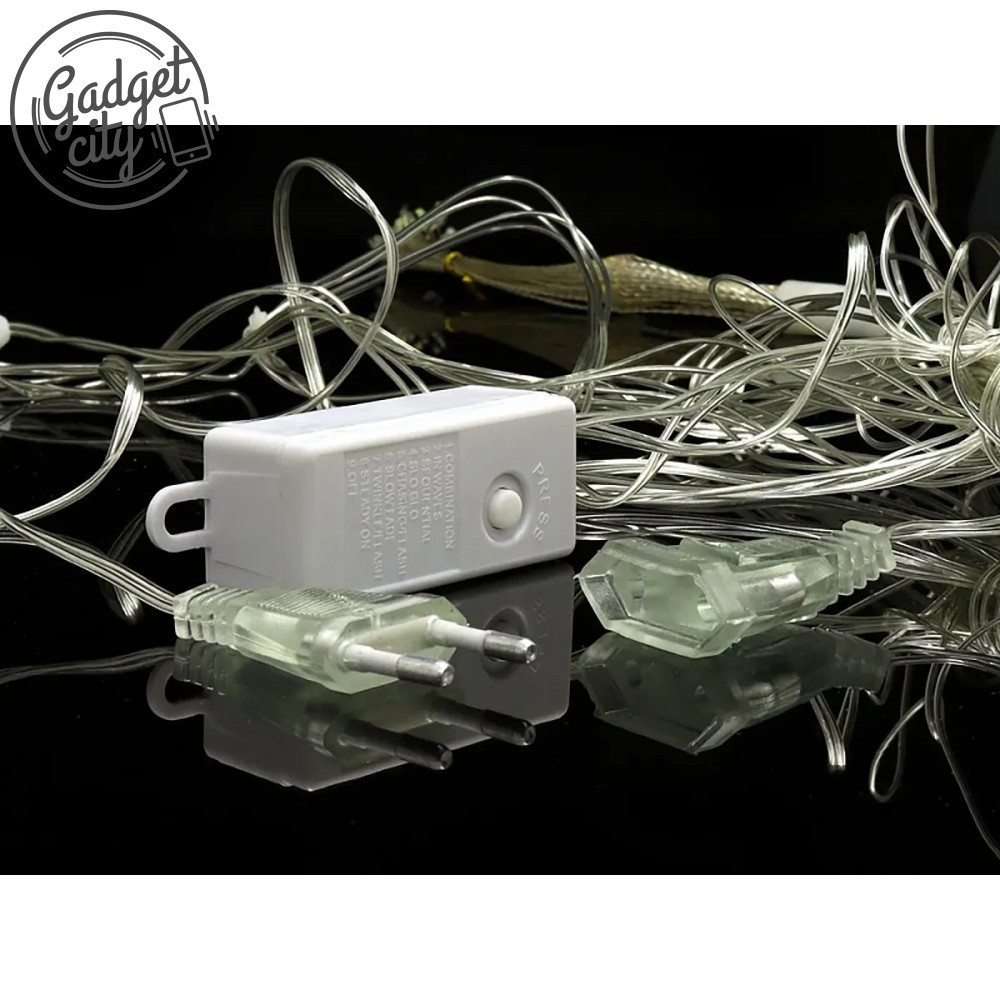 Гирлянда-штора фейерверк Мультицветная 500 ламп 7 3м*0.3м медный провод Одесса - изображение 6