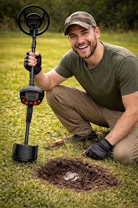 Металошукач водонепроникний GT 860 (без акумулятора) Чорно-червоний Київ - фото 9