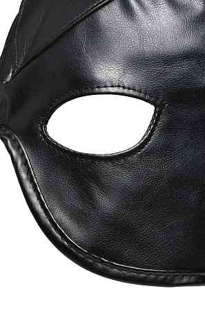 Маска з рогами Master Series: Dungeon Demon Bondage Mask with Horns, чорна Sex Aura Київ