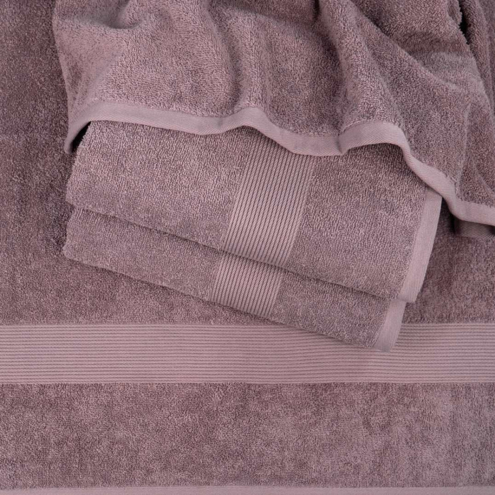 Банний махровий рушник з бордюром GM Textile 70х140см 400г/м2 (Шоколад) Суми - фото 4