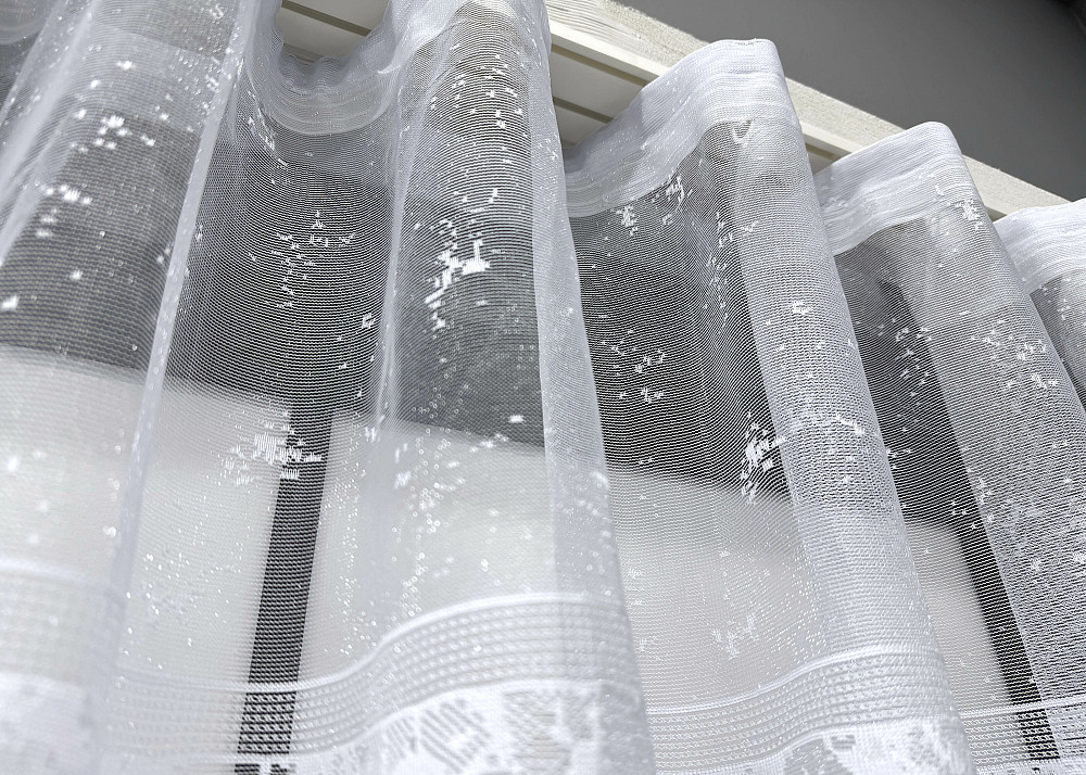 Короткая тюль, жаккард цвет белый 1604т Киев - изображение 7