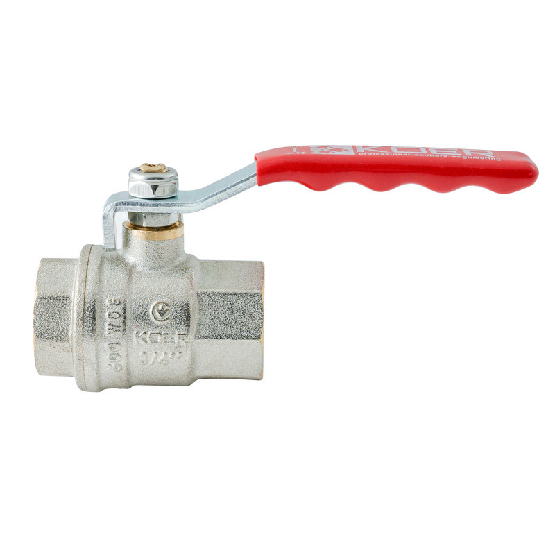 Кран кульовий ГГВ Koer Extreme KE.214-20 - 3/4" FF ручка "важіль" червона (KR5745) Київ - фото 2
