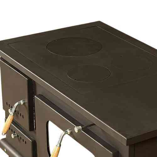 Піч-кухня на дровах Hosseven 4014 з духовкою та варильною поверхнею 8 кВт до 60 м2 опалювально-варильна піч Туреччина Київ