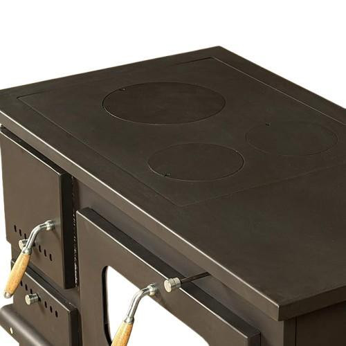 Піч-кухня на дровах Hosseven 4014 з духовкою та варильною поверхнею 8 кВт до 60 м2 опалювально-варильна піч Туреччина Тернопіль - фото 3