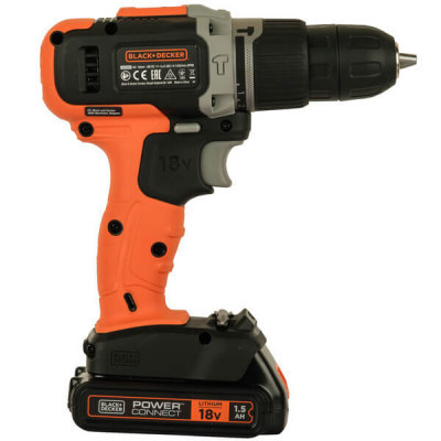 Шуруповерт Black&Decker 18 В, 1.5Ah, 45 Нм,0-360/0-1400 об/мин, 21000 уд/мин, 1.3 кг (BCD003C1) Винница - изображение 10