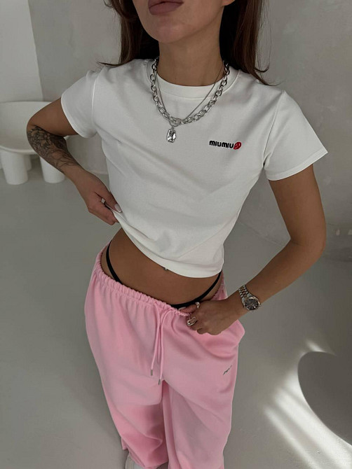 Жіночі стильні штани оверсайз-джогери двонитка Рожевий Одеса - фото 4