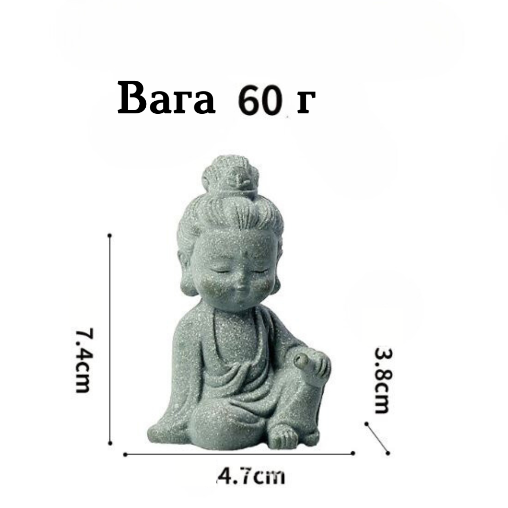 Декоративні статуетки Маленькі Будди из полістоуна. Для міні-саду, флораріуму, акваріуму, тераріуму Одеса - фото 3