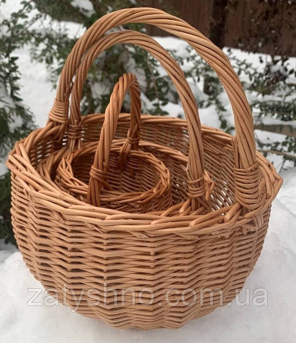 Комплект кошиків з лози з 3 шт Київ - фото 5