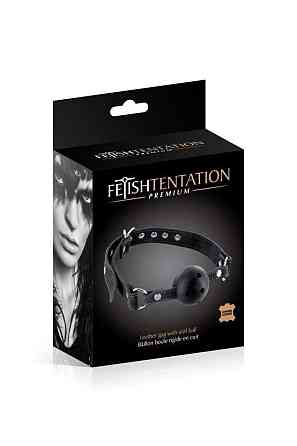 Кляп Fetish Tentation Premium Leather gag with stiff ball Sex Aura Київ