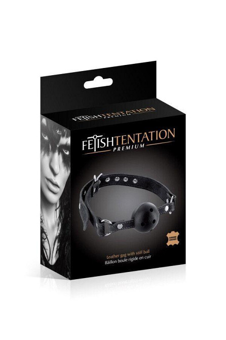 Кляп Fetish Tentation Premium Leather gag with stiff ball Sex Aura Київ - фото 2