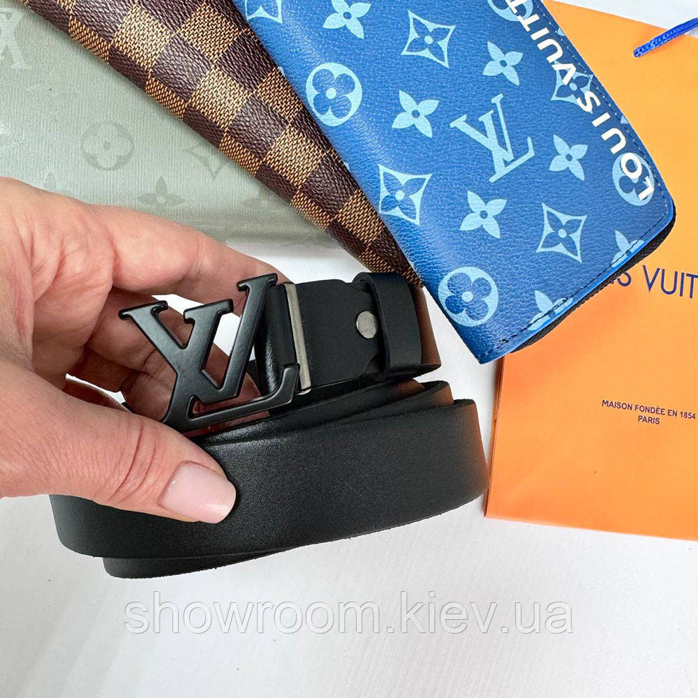Жіночий шкіряний ремінь Lv, лв black (3 cм) (7111) Київ - фото 6
