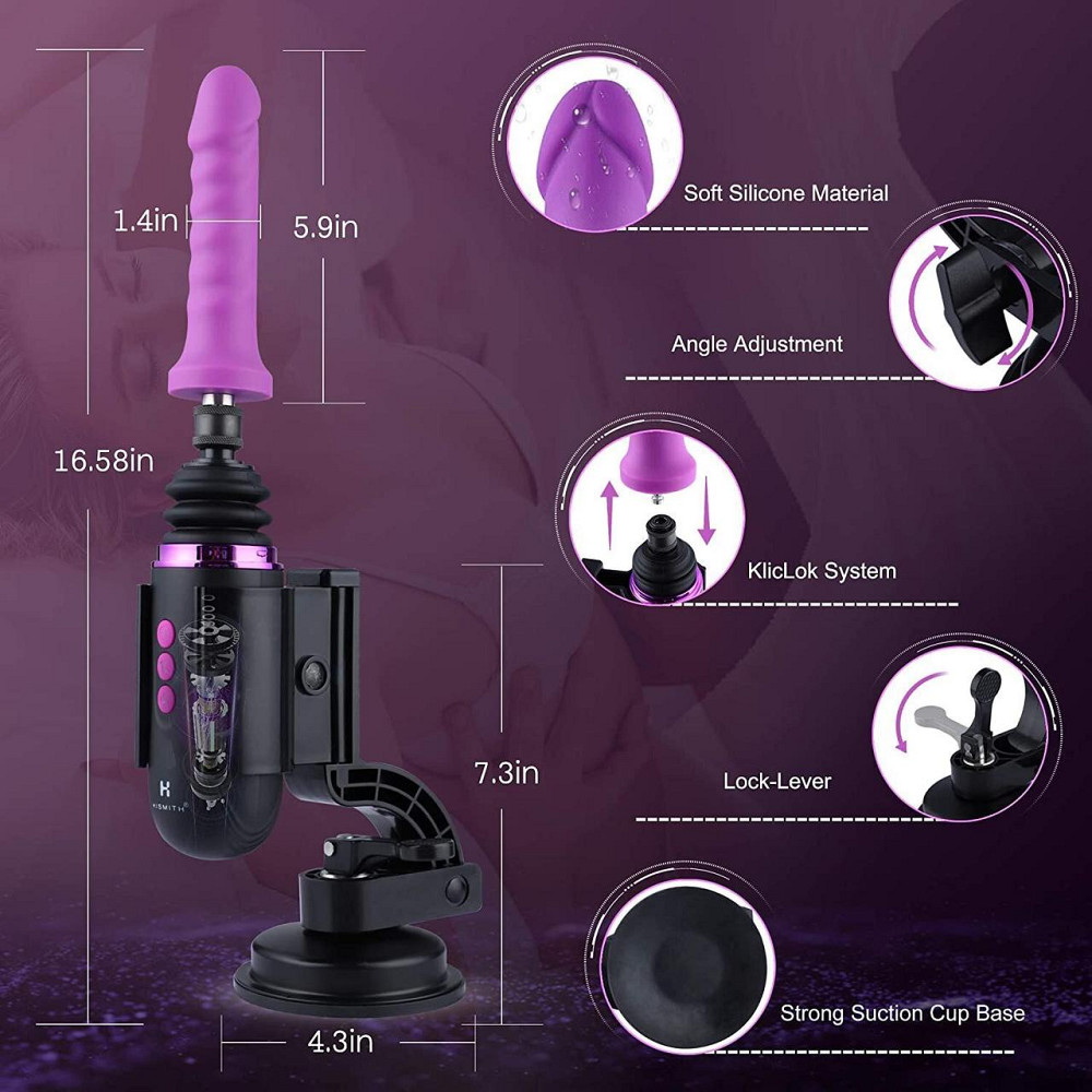Міні секс-машина Hismith Mini Capsule Sex-Machine with Strong Suction Cup (м'ята паковання!!!) Sex Aura Київ - фото 6
