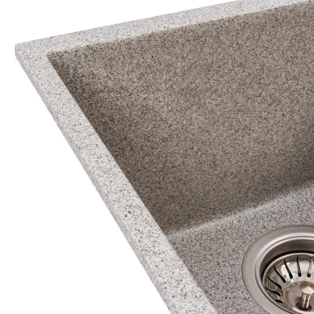 Гранітна мийка для кухні VALESO ROXY 3744 матова Сіра Коломыя - изображение 5