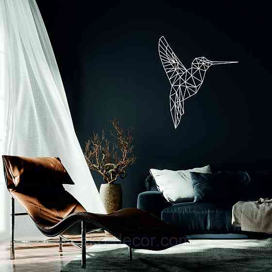 Настенный декор Панно «Колибри» Декор на стену 90*77 см, Белый Киев