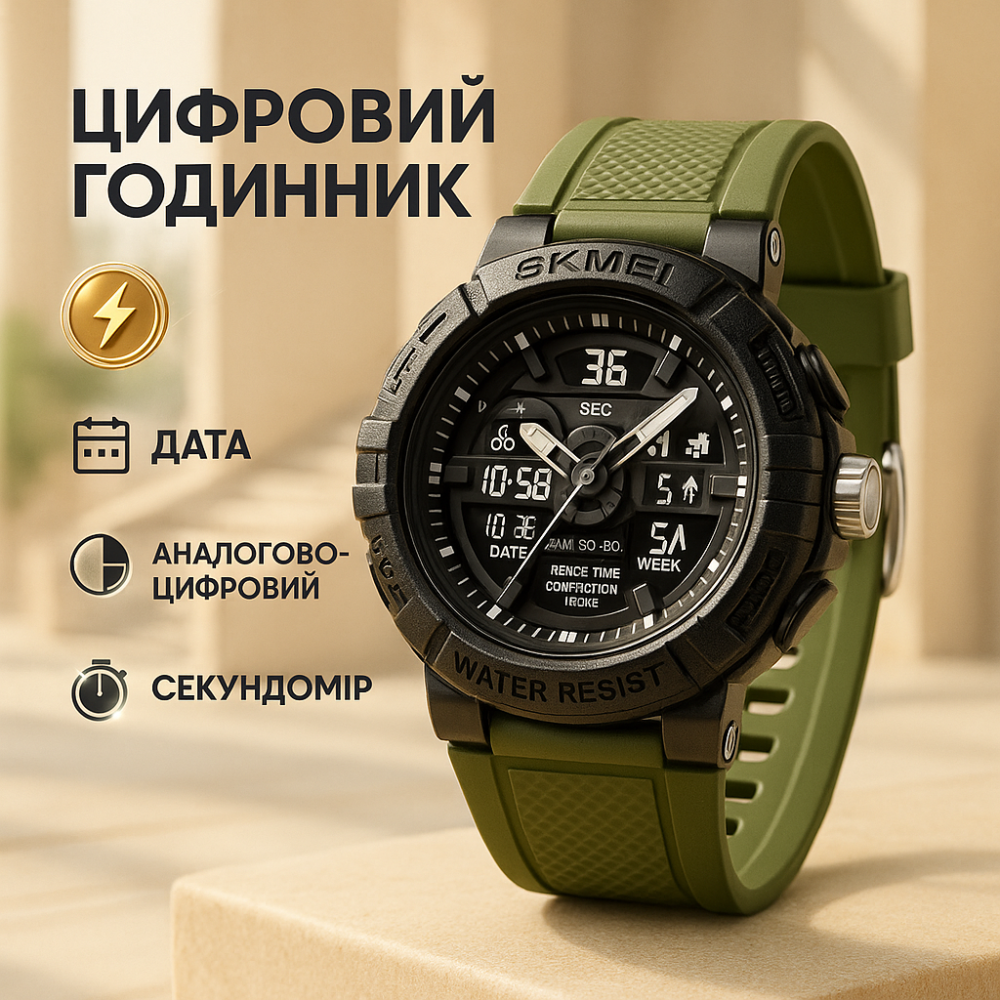 Цифровий годинник для активного способу життя, Годинник для кемпінгу та відпочинку IK-91 Львів - фото 6